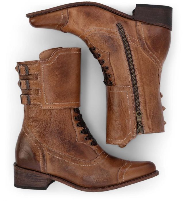 (image for) Faye Tan Rustic Leather Riding Boots